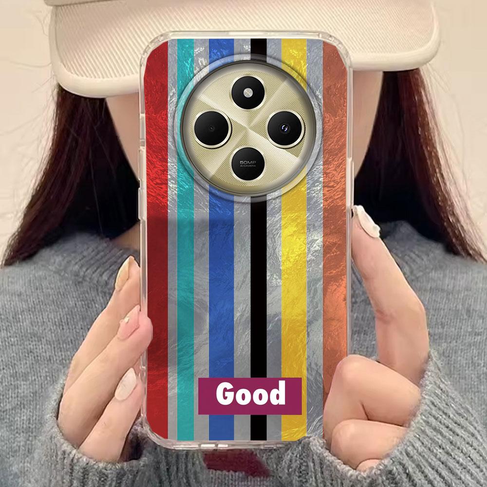 Colorful Splicing Grid Pattern Phone Case for Xiaomi Redmi Note 14 13 12 11 11S 10 10S 8 9 Pro 15C 9C 13C 14C A3 A3X 9C A1 Cover