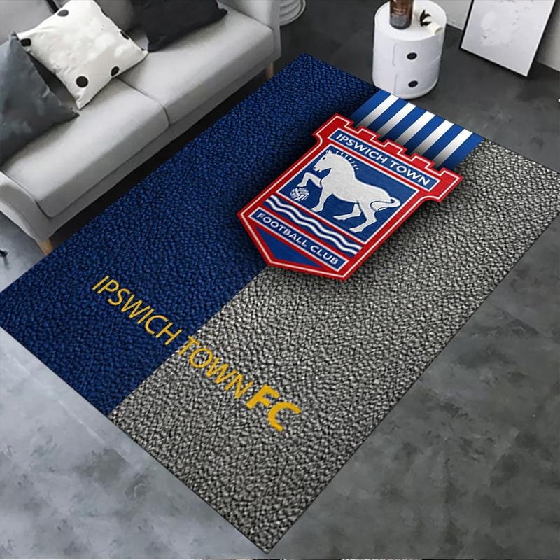 Ipswich Town FC Teppich für Wohnzimmer Schlafzimmer Zuhause Sofadekoration, Kinder Spielteppich rutschfest