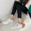 Fashion Leisure Women Sneakers Female Flats PU Mid Heels Lace Up Flat Platform Women Shoes Flats Round Toe Vulcanize Shoes Plus Size