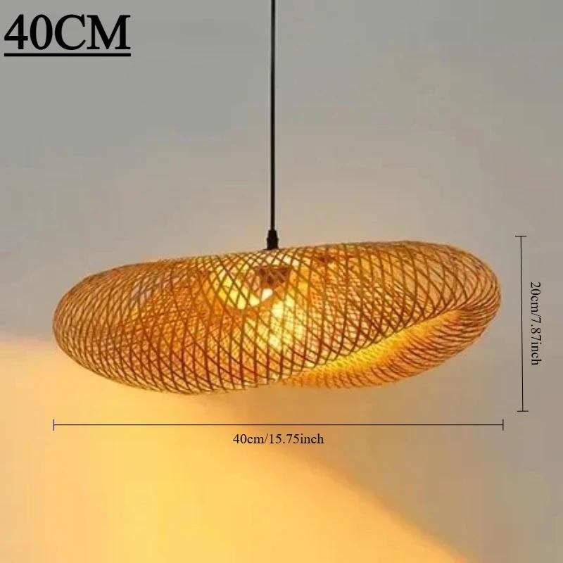 Ručně vyráběné závěsné lustrové osvětlení Vintage bambusové tkaní LED závěsné světlo Home Obývací pokoj Kuchyň Dekor Ratanová tkaná lampa