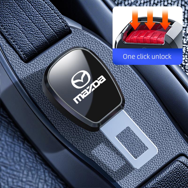 Car Seat Belt Clip Extender Customization Emblem Accessories For Mazda 3 6 CX5 2 CX3 CX9 MX5 RX8 Axela Demio Atenza MS GJI GH