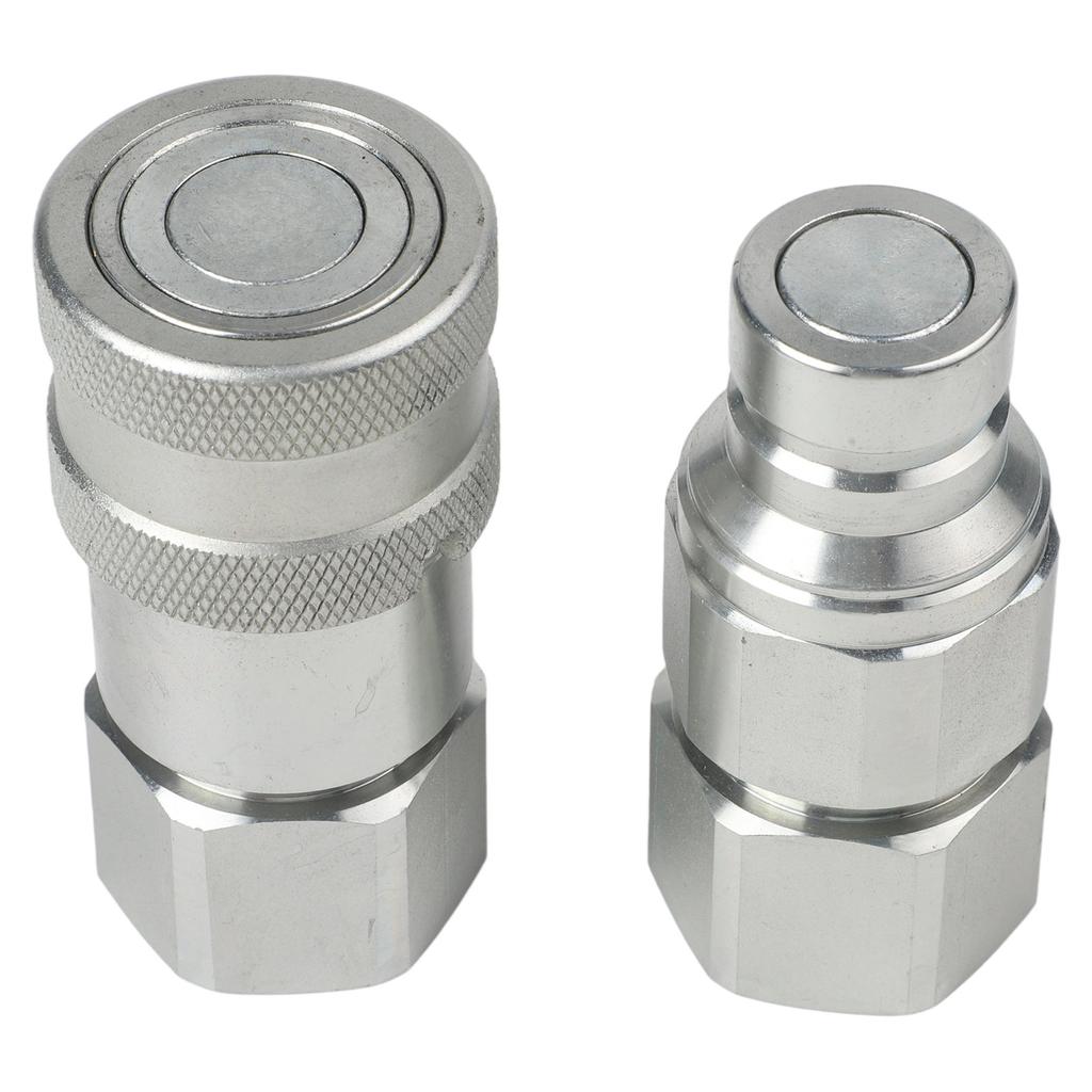 Hydraulic Quick Coupling Connector Set for NPT14 NPT38 NPT12 NPT34 Enhanced Durability with White Zinc Treatment
