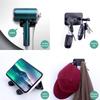 Wall Mounted Hair Dryer Rack Space Aluminum Holder for Bathroom Strong Durable Home Organizer