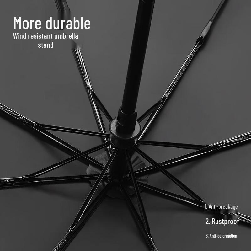 MAYDU Automatic 3-Fold UV Protection Sun Rain Umbrella