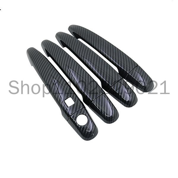 Chrome Carbon Fiber Car Door Handle Cover Sticker Styling Auto Exterior Accessories For Subaru Outback 2010-2014 2013 2012 2011