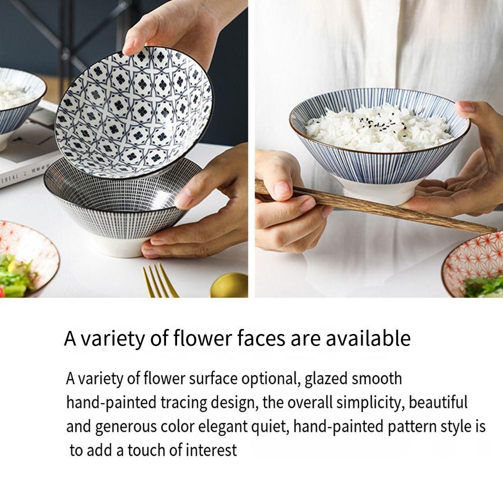 Ceramic Japanese Rice Bowls 5.5Inch Nordic Style Small Soup Bowls Dishwasher&Microwave Safe Safety Serving Bowl Salad