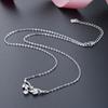 Lindon 925 Sterling Silber Klassische Damen Halskette Anhänger Zirkon Mode Geschenk