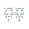 1 Stück Sexy Kette Brustwarzenring 14G Barbell Stern Schild Körperschmuck Damen Piercing