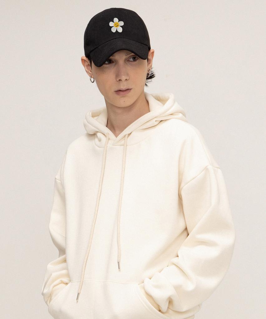 GRAVER [Unisex] Flower Dot Embroidered Ball Cap_Black
