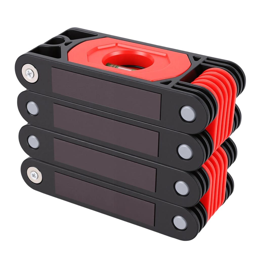 Folding Level Magnetic Multi Angle Foldable Leveler Tool with 4 Level Bubbles for Woodworking Home Projects