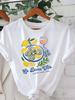 Damen Zitronen Grafik T-Shirt Ein Bequemes Alltags-Kurzarm-Rundhals-T-Shirt für den Täglichen Gebrauch und Stil Grafik T-Shirts