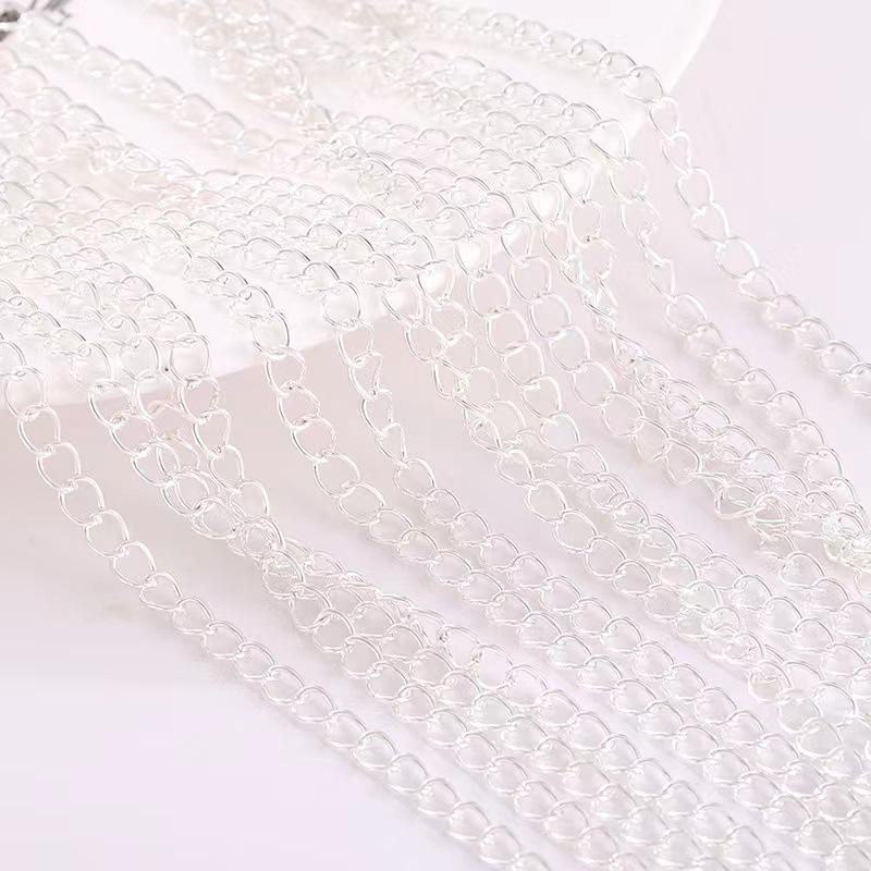 DIY Jewelry Chain: Single Buckle Tail, Extension, Twist, Electroplated Necklace Matching Chain