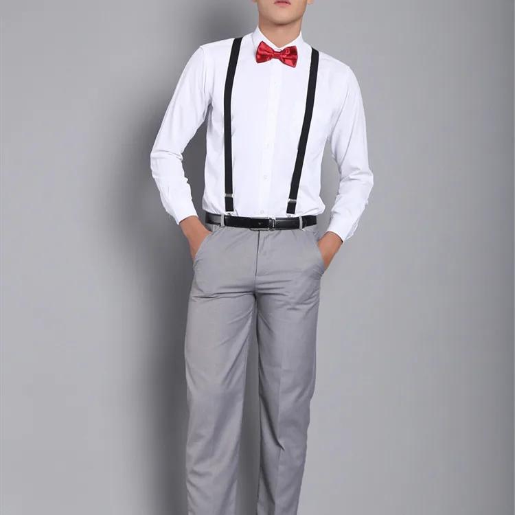 Fashion Women Men Unisex Clip on Braces Elastic Slim Suspender Y Back Suspenders Male Pants