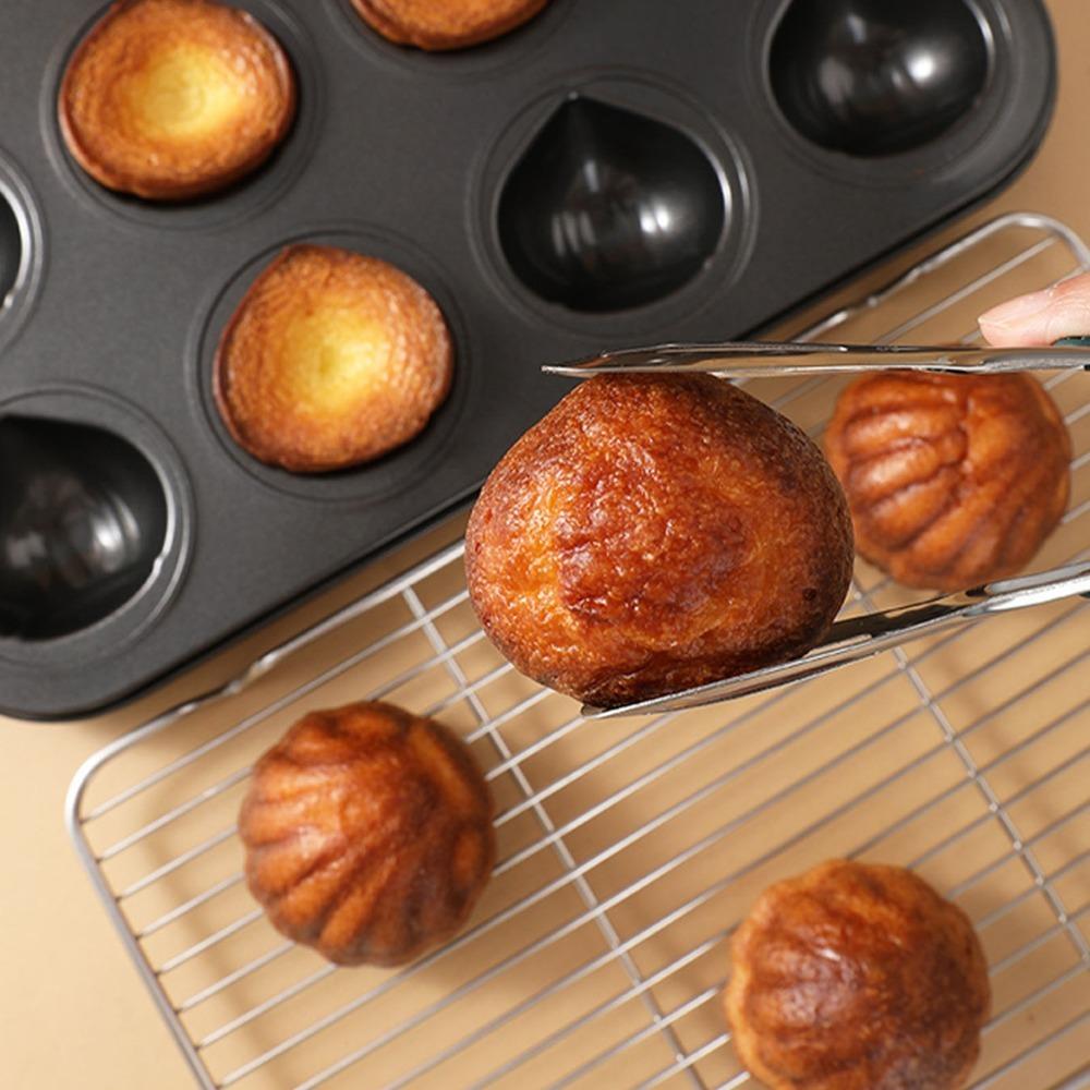

12 Cavity Chestnut Shaped Bakeware Non-Stick Nonstick Baking Pan Home Kitchen DIY Baking серый