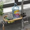 Kitchen Faucet Storage Rack, Sponge Soap Drainage Storage Rack, Hanging Sink Storage Rack with Towel Bar