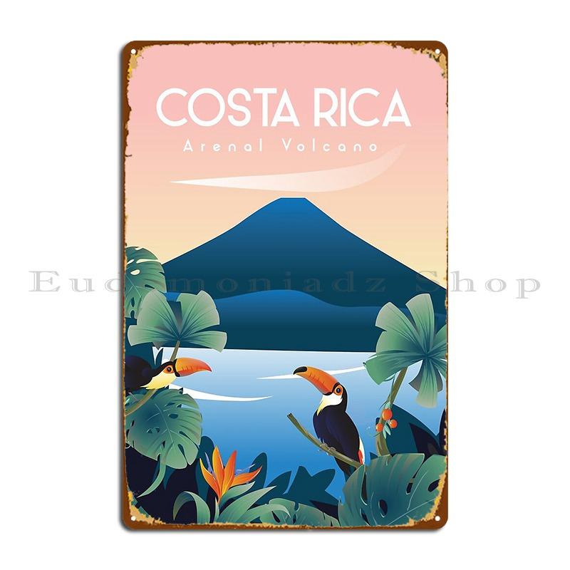 Rica Travel Poster Metal Sign Garage Cinema Bar Cave Customized Personalized Tin Sign Poster 20X30CM