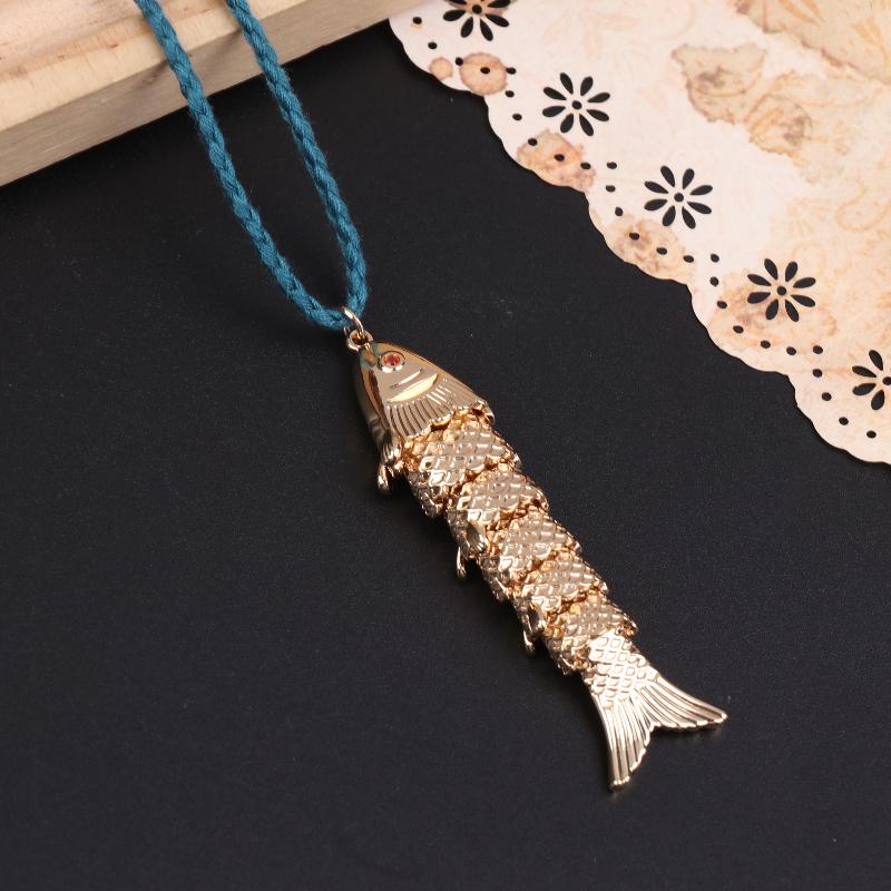 

Подвижные Суставы Подвеска Рыба Ожерелье Модный Чокер Ювелирные Изделия Женские Аксессуары для Вечеринки Подарок