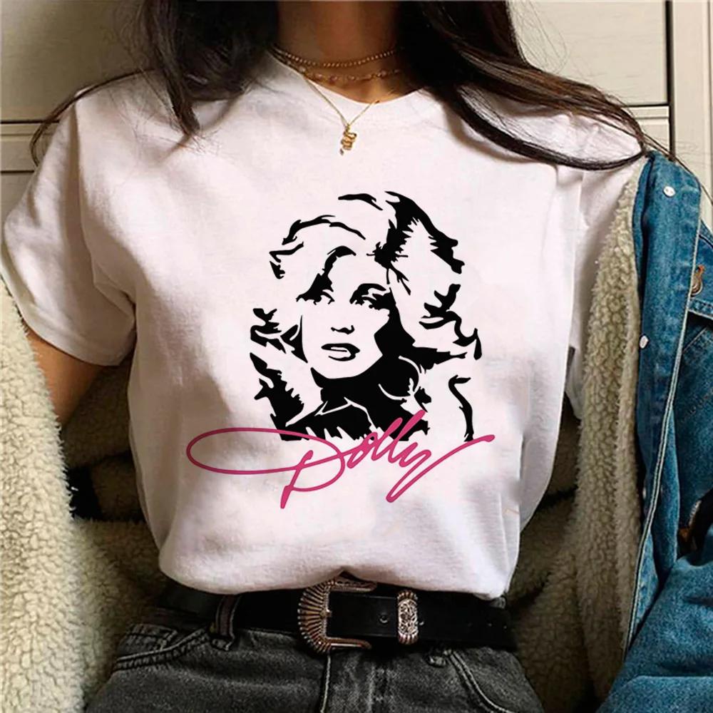 What Would Dolly Do T Shirt WWDD Country Music Legend Women's Crew Neck Short Sleeve Top Dolly Parton T-shirts Harajuku TOP
