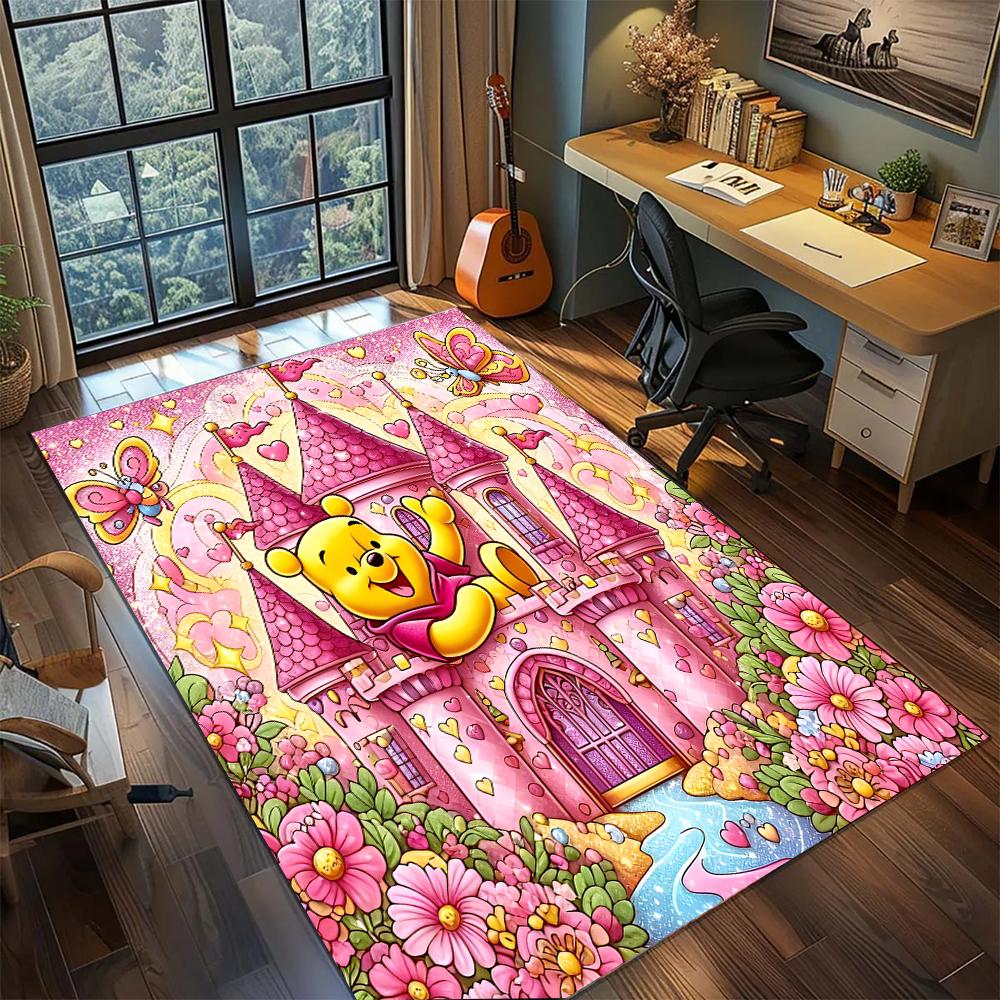 Winnie the Pooh: The Honey Pot Rug Carpet Large Area Rug Non Slip Washable Floor Mat Gamer Room Bedroom Home Decor 60x90cm