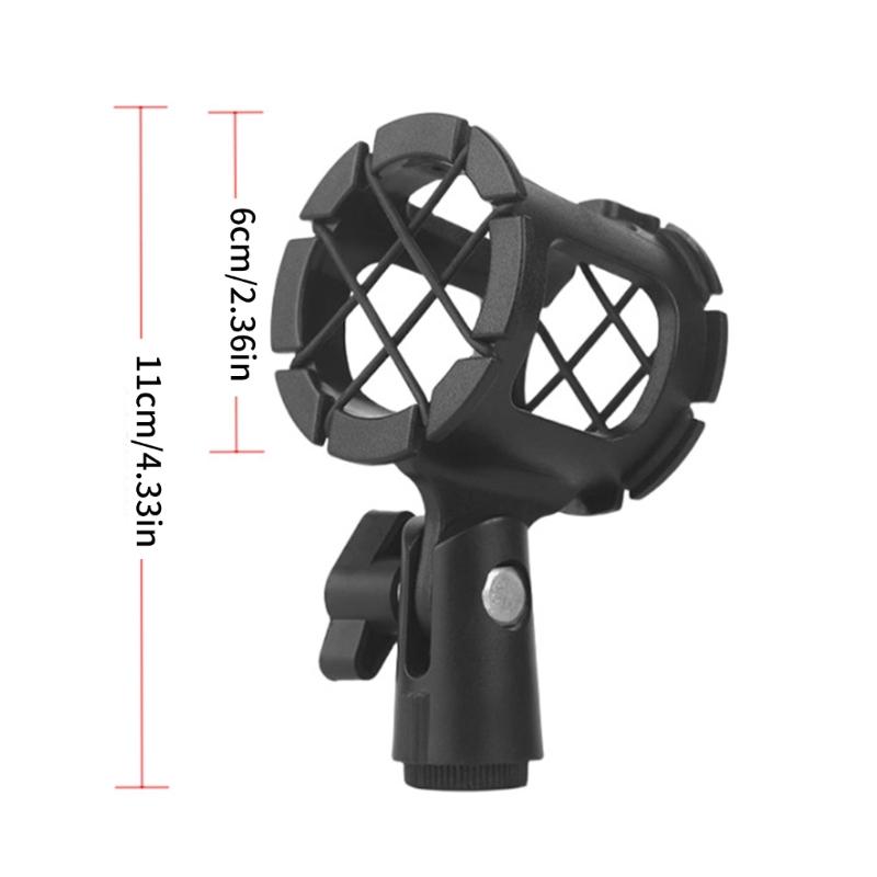 Handheld Microphone Shock Mount Stand, Adjustable Angle and Height Microphone Holder for Clear Auditory Recording