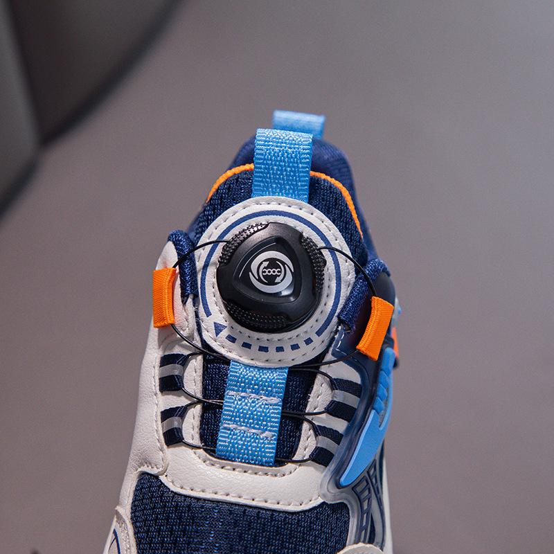 Modische und vielseitige bequeme trendige Sportschuhe für Jungen und Mädchen mit drehbaren Knöpfen