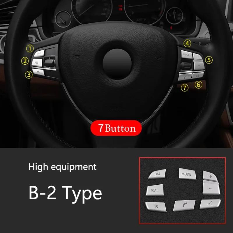For BMW 1/2/3/4/5/7 series X1 X3 X5 F10 F20 F30 F34 F25 E70 Car Styling Steering Wheel Button Cover Trim Sticker Accessories