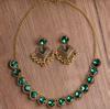 Fashion European and American Luxury Design Niche Jewelry Set Dinner Bride Accessories Necklace Retro Fringed Earrings