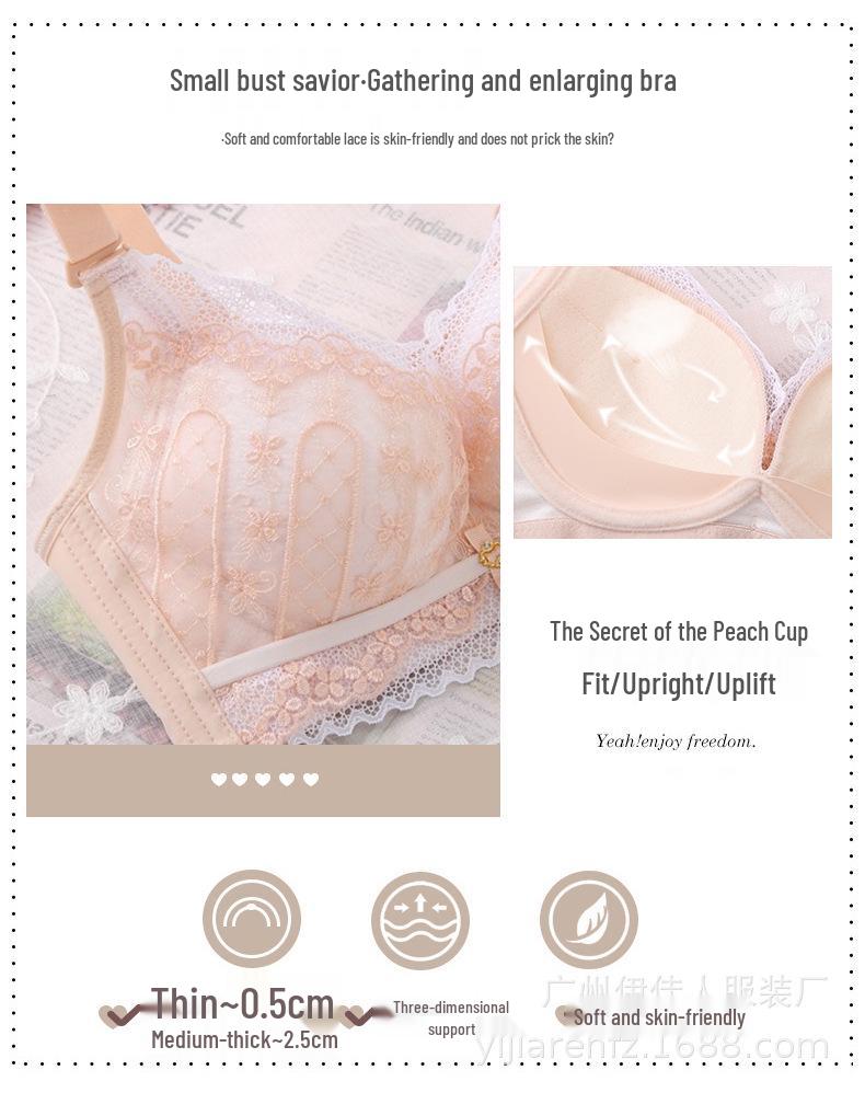 Sutiã Push-Up Macio de Primavera para Mulheres: Fino, Suporte Lateral, Sem Aros, Espessura Média, Branco/Cor da Pele.