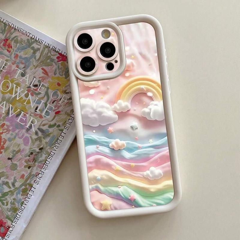 Cloudy Rainbow Design Phone Case for Samsung Galaxy A16 A36 A56 A55 A55 A15 A52 5G S25 S24 S23 Ultra S22 Plus S21 FE Soft Cover