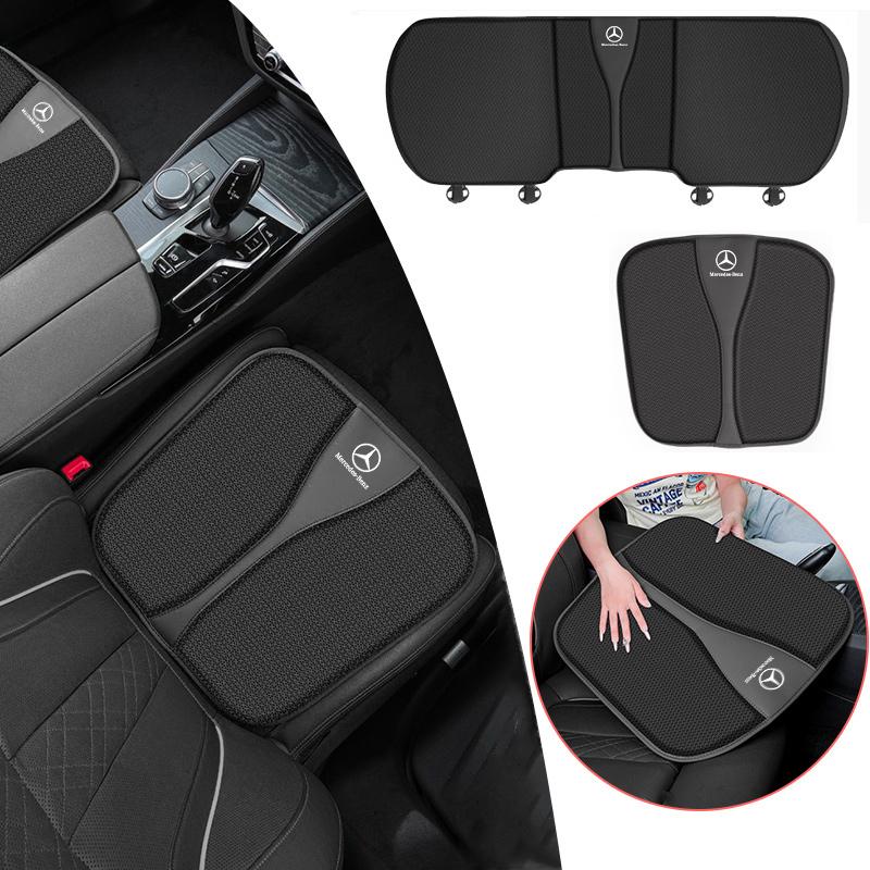 SFX1 High Quality Car Seat Breathable Cushion Mesh Seat Pad Anti-Slip Protector For Mercedes Benz C E S Class GLC GLB GLE GLS Sticker