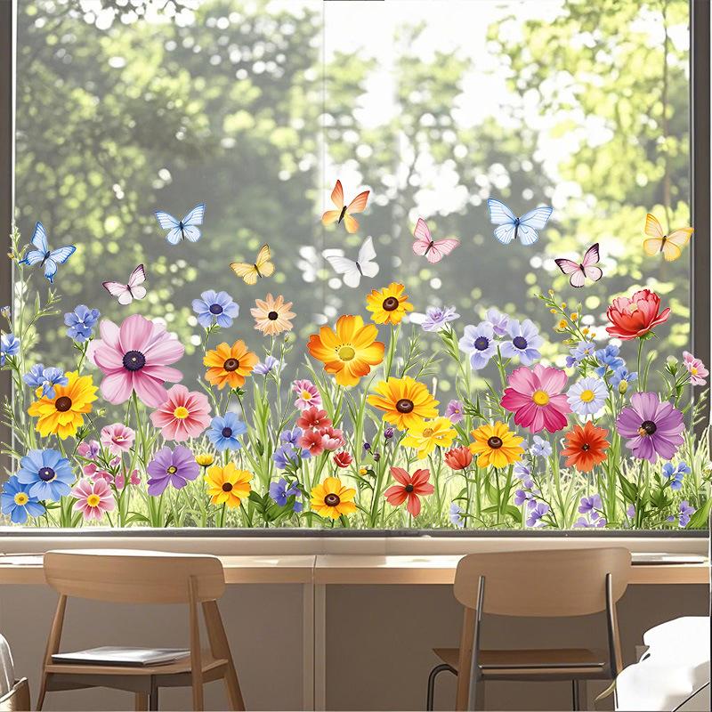 Färska Och Fjärilsvägg Elektrostatisk Adsorption Klistermärken För Heminredning Sovrum Kök