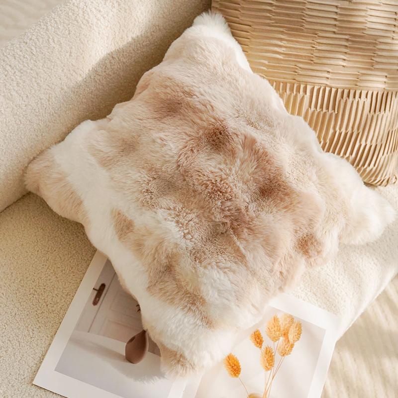 30x50/45x45CM Cute Sheep Throw Pillow Cover Simple Brown Cartoon Stamping Waist Cushion Cover Decor Home Decorative Pillowcase