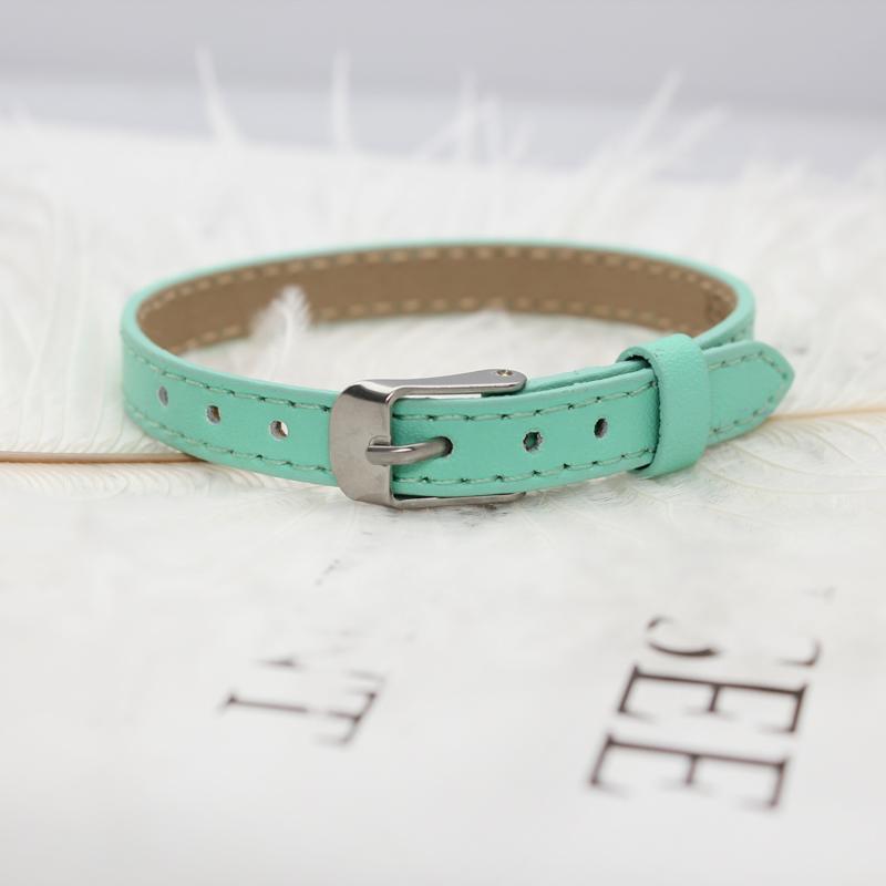 20pcs 8mm Genuine Real Leather Bracelet Wristband For Slide Letter Charms Women Men Jewelry Making Pet Collar DIY Accessories