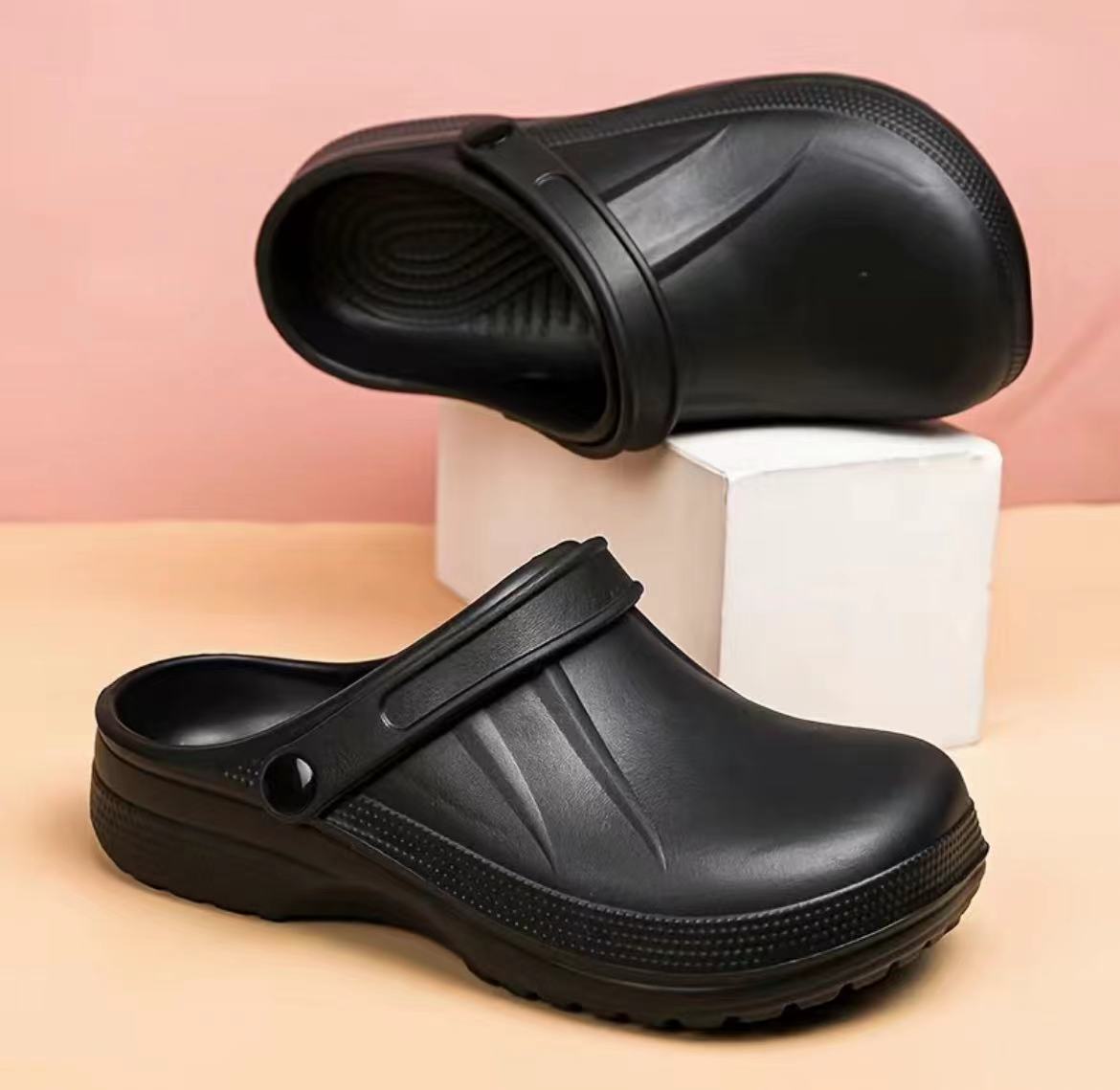 

Обувь шеф-повара, защитная рабочая сумка для врача и медсестры, тапочки для головы, удобная и износостойкая обувь для мужчин и женщин 37-38 чёрный