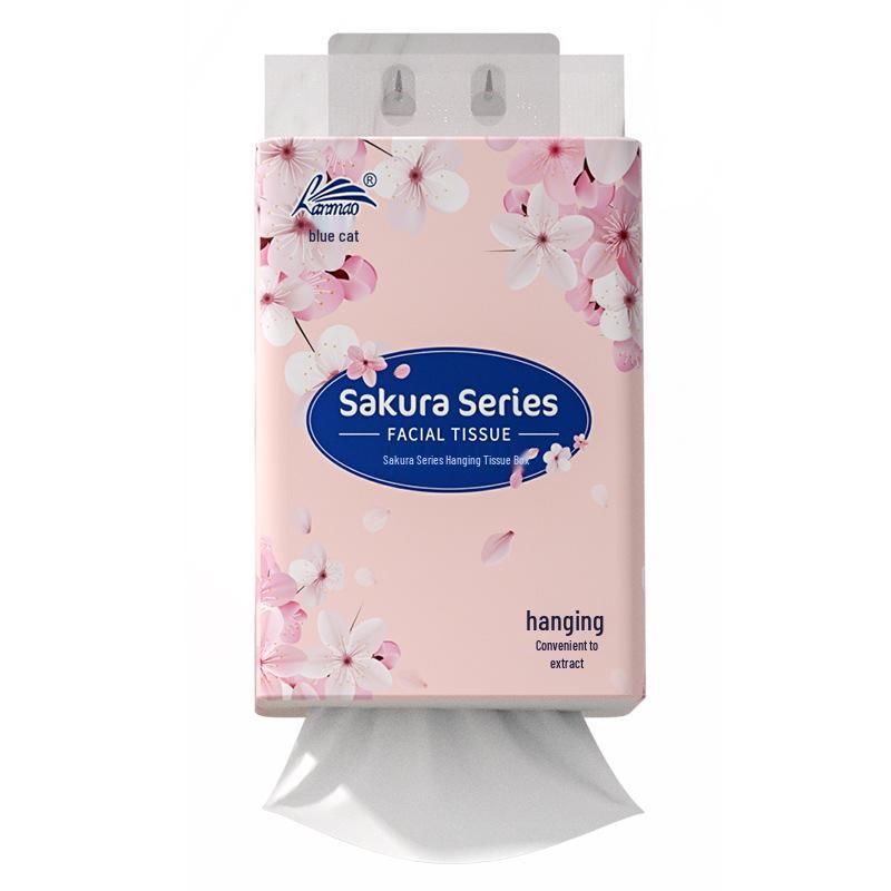 Large Pack: Hanging Facial Tissue & Pull-Out Hand Towel Set with Hook