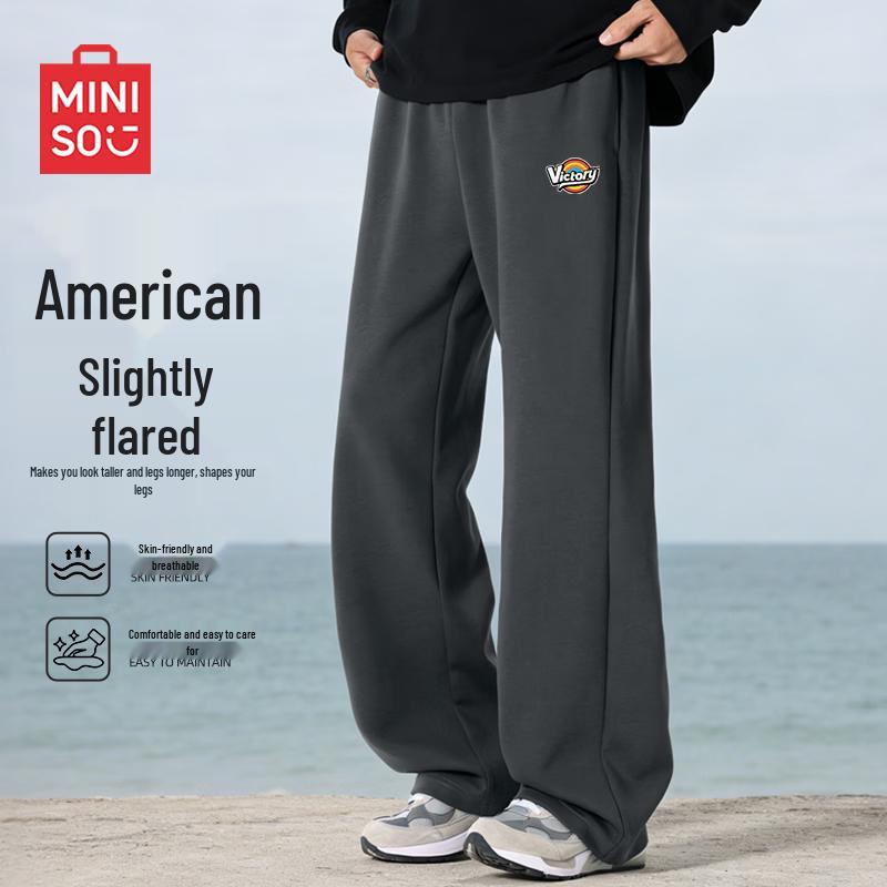 MINISO Men s American Retro Casual Flared Sport Pants 2XL
