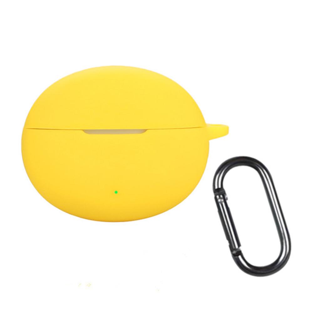 For Oppo Enco Free4 Silicone Case Wireless Earphones Protective Cover with Anti-Lost Buckle