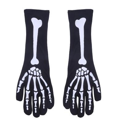 Gants squelette blanc Halloween adulte Mode Mitaines crâne Griffe fantôme Gant crâne Extensible Cosplay Mitaines gothiques Accessoires