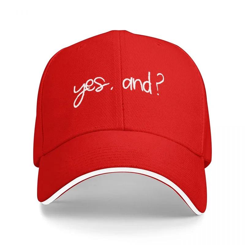 Yes and Question Mark Embroidered Black Baseball Cap with White Trim Classic Adjustable Hat for Everyday Wear Adjustable