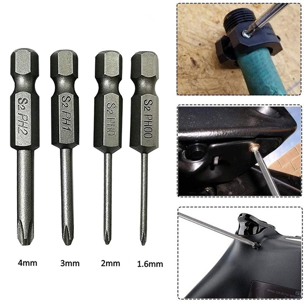 5pcs Screwdriver Bits 6.35mm Cross Screwdriver Bits Magnetic Bits