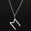 Viking Rune Necklace for Women Stainless Steel Norse Runic Pendant Layering Minimalist Jewelry Gift Delicate Feminine