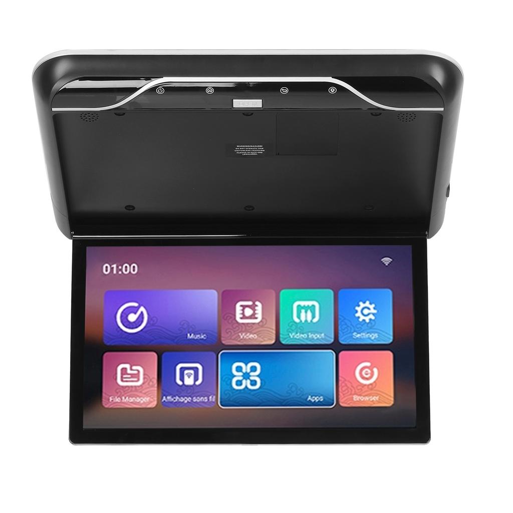 19in Car Roof Mount Flip Down Monitor Ceiling TV HD Multimedia Interface Compatiable with Remote Control for Android