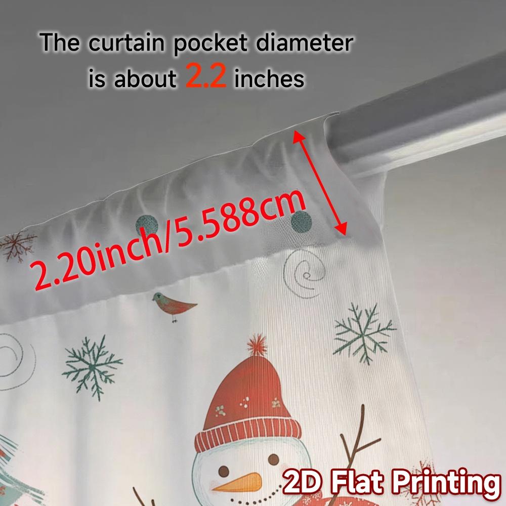 2 Stück, Vorhänge Weihnachtsbaum Schneemann Winterurlaub Beliebte Zeitgenössische Vorhänge Polyestervorhänge Dekorationen für Zuhause