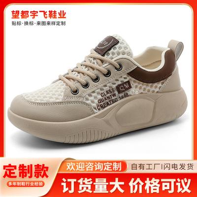 Mesh Breathable Sports and Leisure Shoes Autumn New Thick-soled High-profile Board Shoes and Soft-soled Shoes