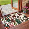 Christmas Printed Square Area Rug Soft Non Slip Floor Carpet For Bedroom Holiday Gift