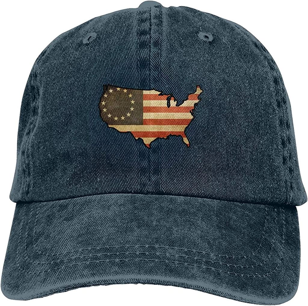 US-Karte, Betsy Ross-Flagge, Unisex, modische Papa-Mütze, Baumwolle, verstellbare Baseballkappe