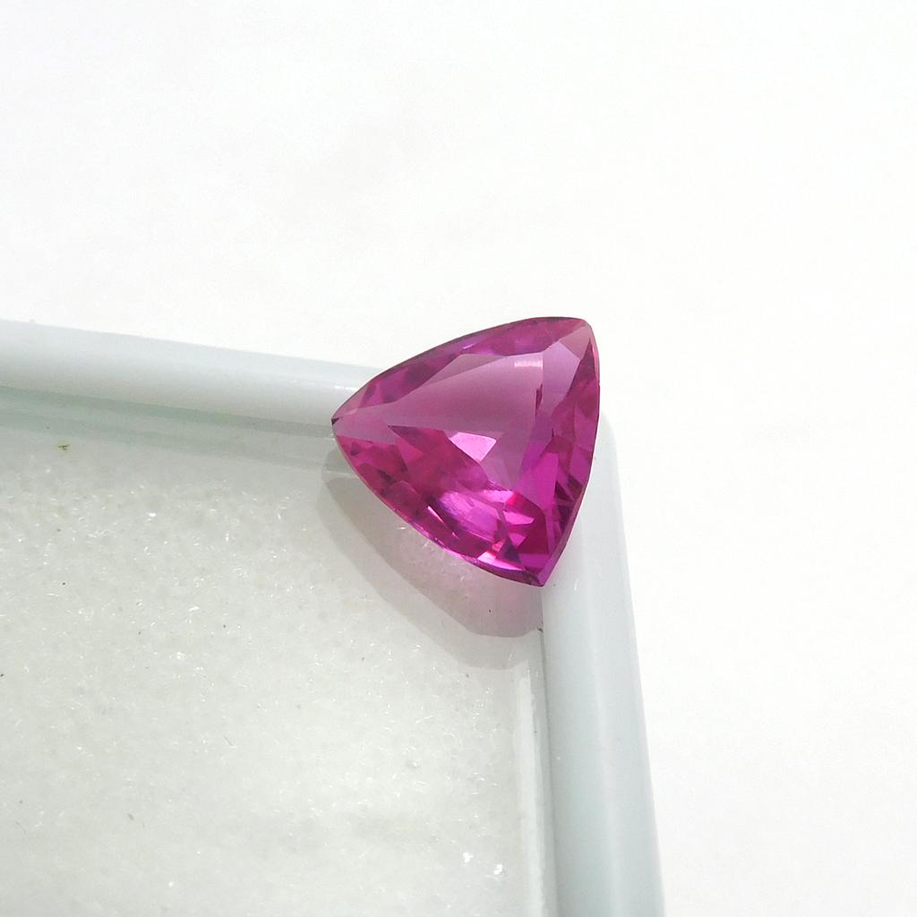 Natural Pink Ruby 2.70 Ct CERTIFIED Ring Size Loose Gemstone Trillion Shape