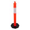 VEVOR 6 Pack Traffic Delineator Posts, 1140 Mm Traffic Safety Cones with Weighted Base and Reflective Strips