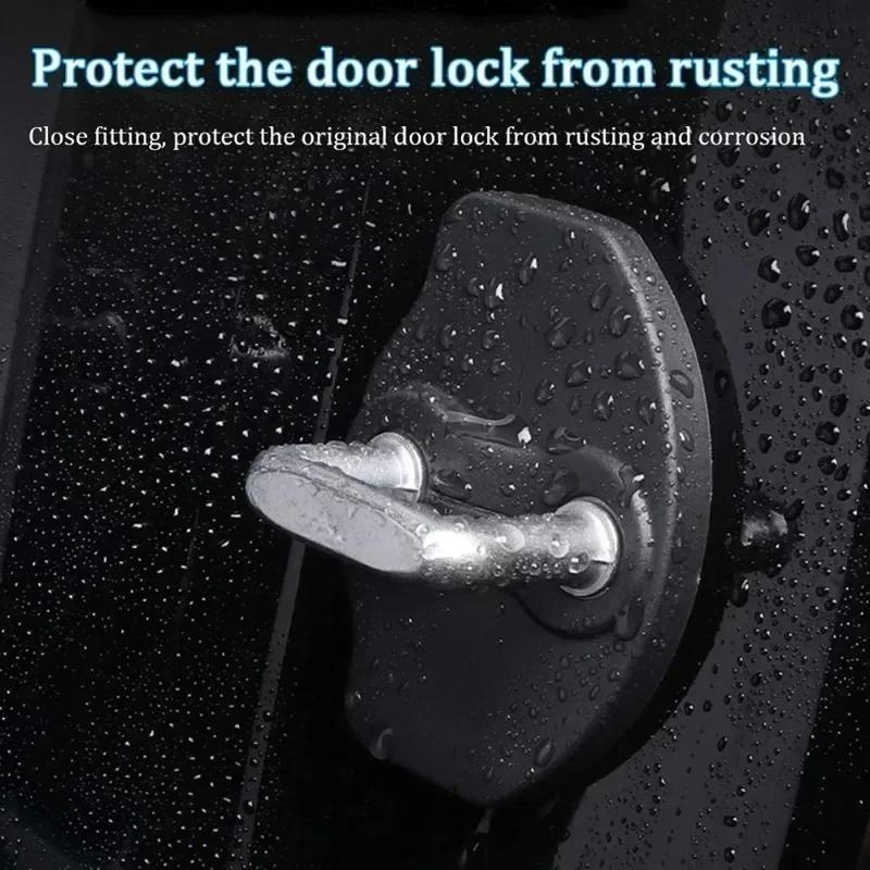 8pcs Door Lock Protector Cover for Tesla Model 3/Y/3+ Latches Door Stopper Covers Protection Caps ABS Car Interior Accessories