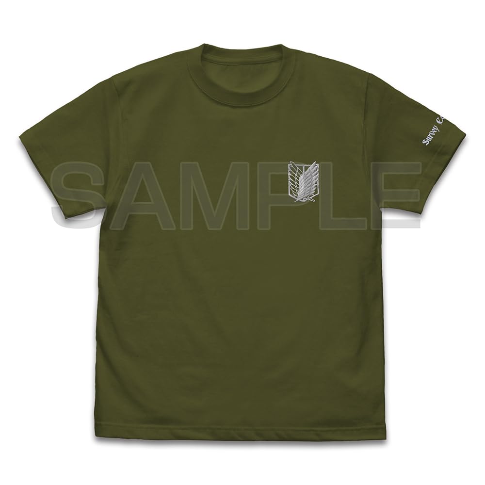 

COSPA Attack on Titan Scout Regiment Embroidered MOSS L Size [Official] One-Point T-Shirt